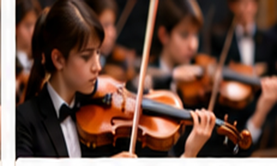 Students in string ensemble